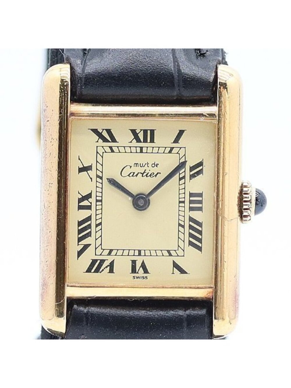 Cartier Must Tank SM Manual Wind Ivory Dial Watch